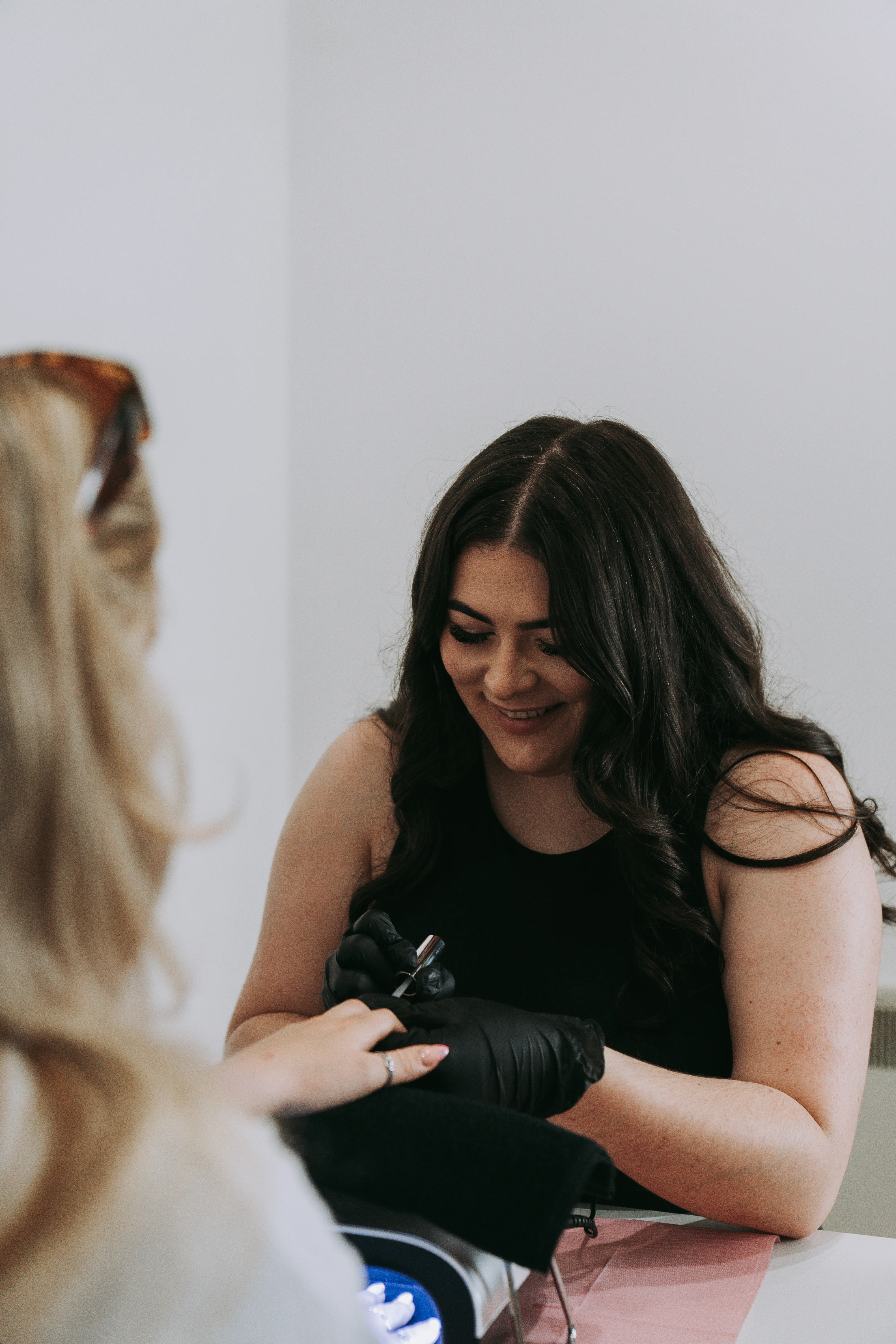 Jade at work in the Roselli Cosmetologist salon, Cheltenham